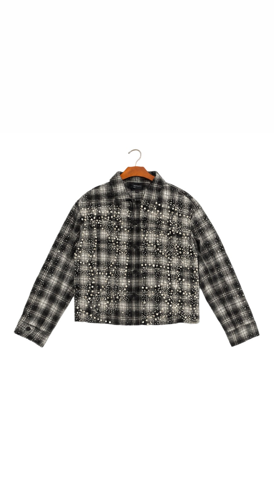 HALFHAPPY VINTAGE RHINESTONE FLANNEL