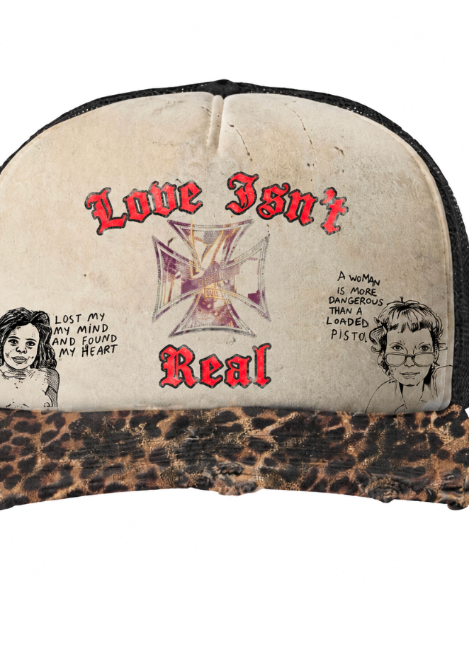 LOVE ISNT REAL CHEETAH HAT (PRE-ORDER)